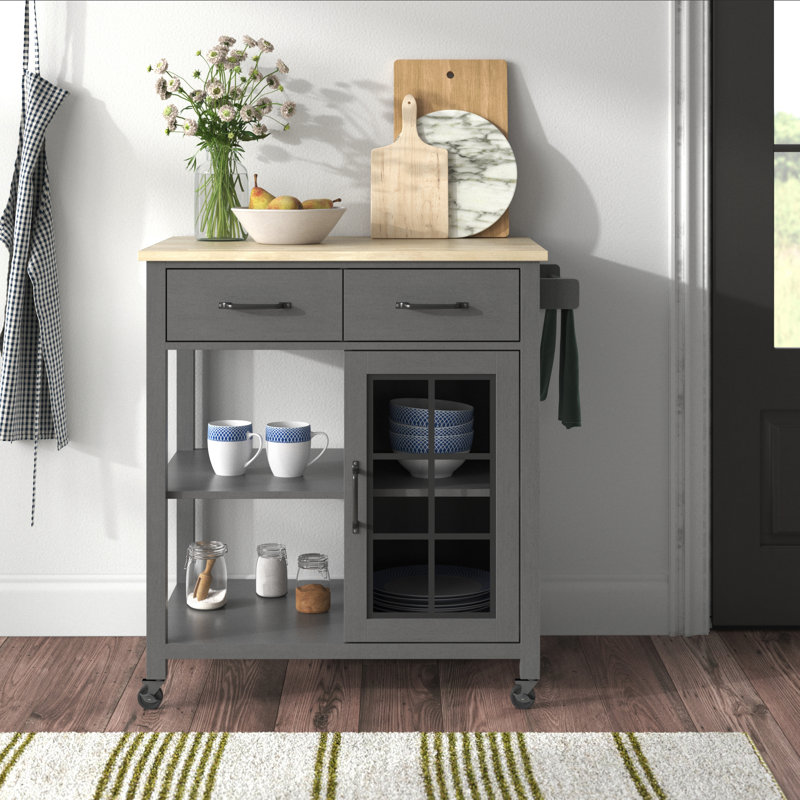 Laurel Foundry Modern Farmhouse Amata 32'' Wide Rolling Kitchen Cart